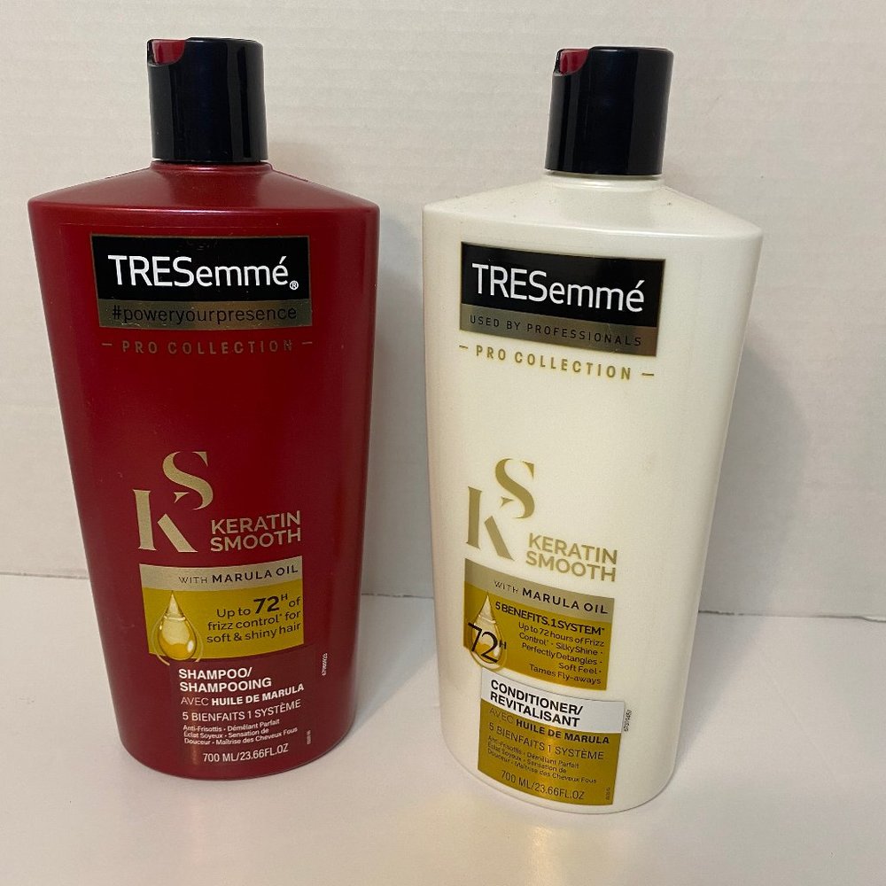 2 Bottles TRESemme  Keratin Smooth Shampoo & Conditioner